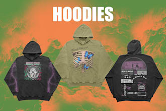 make streetwear clothing design for you with mockup preview