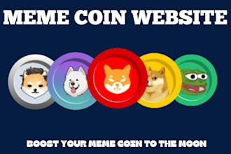 build rich design crypto token, meme coin, ico website, or landing page