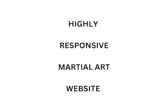 build a responsive taekwondo and martial art website