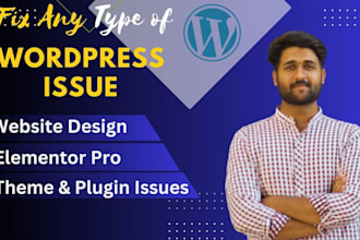 fix wordpress issues, errors, elementor pro, divi website design