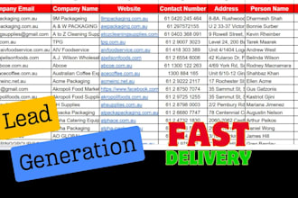 do lead generation, prospect list and data collection for you
