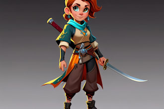 illustrate your character for novel, ebook, game scene