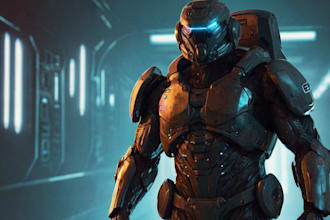 make a sci fi character illustration or sci fi character