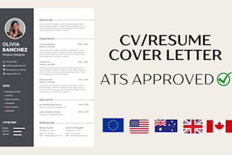 be your professional cv maker, resume writer as a cv expert