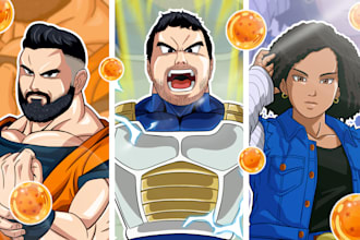 draw you or oc in dragon ball z anime style