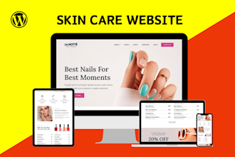 design, skin care, makeup, cosmetic, hair salon, fashion, website wordpress
