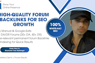 build high da DR niche relevant dofollow forum backlinks