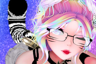 design custom VR chat avatar, vrc avatar, vr character, 3d model, vtuber model