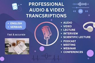 transcribe lectures, webinars, podcasts, and interviews
