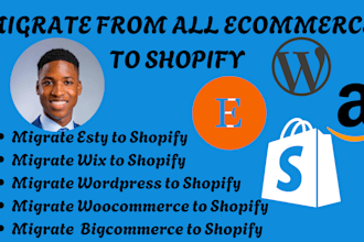 clone copy transfer migrate ecommerce website to shopify via bigcommerce ecwid