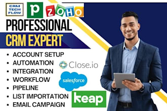 do zoho crm salesforce pipedrive keap automation workflow close io integration