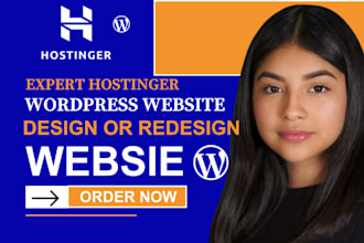 create, build, design or redesign hostinger website hostinger website design