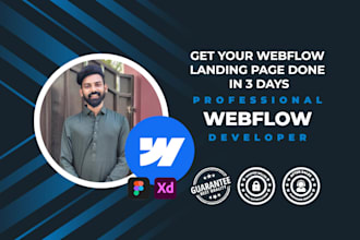 create a custom webflow website or landing page, figma to webflow expert