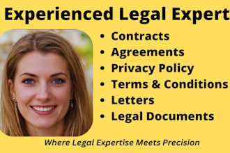 draft legal contract, agreements, terms and conditions, privacy policy, mou, nda