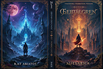 create professional book cover and sci fi book cover