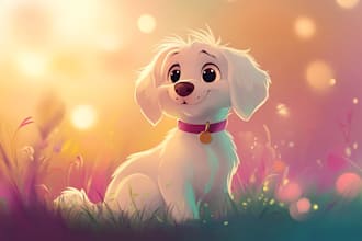 draw your pet portrait into cartoon disney style