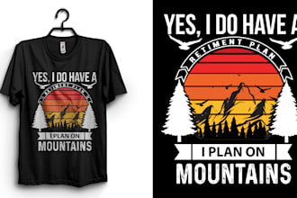 create eye catching outdoor t shirt designs for hiking, camping, and adventure