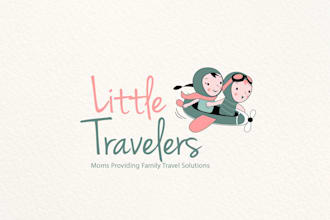 design unique little travelers logo