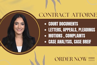 draft court pleadings, motion, lawsuit, complaint, petition, appeal, answer