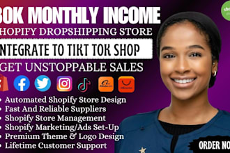 skyrocket 30k tiktok shop dropshipping, boost ecommerce shopify marketing sales