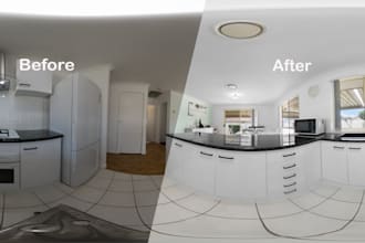 360 panorama editing for real estate fast