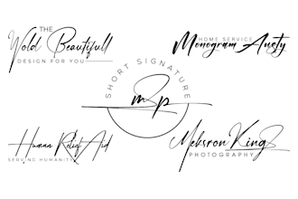 design luxury handwriting autograph cursive signature logo