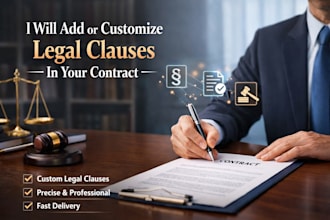 add or customize legal clauses in your contract