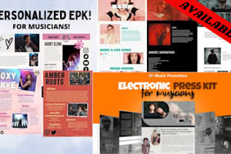design epk, media kit, press kit, speaker kit, one sheet, door hanger for you