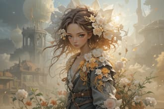 draw digital illustration, concept art and character design