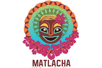 design colorful polynesian themed wellness center logo