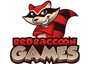 design awesome red raccoon games logo