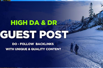 publish a guest post with dofollow backlink on high da guest posting  sites