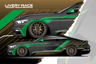 design a car wrap for racing and drift livery anystyle