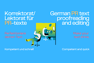 give your german PR text a high quality edit