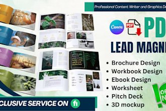 design ebook, workbook, lead magnet, canva KDP journal, canva ebook, pdf design