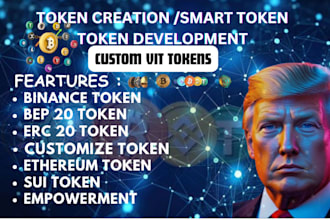 create erc20, bep20 token, smart contract on solana ethereum bsc blockchain