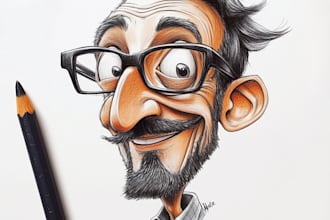create unique and funny caricature art