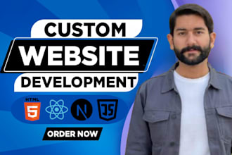 build custom websites as frontend developer using react js, next js, typescript