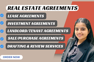 draft and review real estate documents like lease and sale agreements for you
