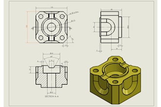 do technical drawing ,2 drawing, engineering drawing, mechanical drawing
