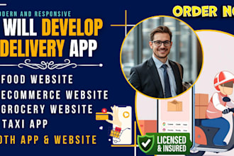 develop food delivery app restaurant app grocery delivery app food delivery app