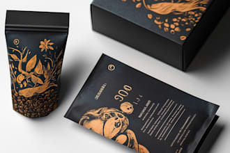 do product label design, packaging design, pouch design