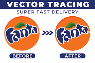 do redraw, vectorize and convert logo or graphic to vector