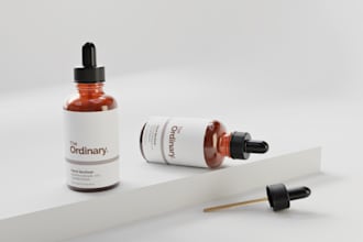 do realistic 3d product rendering and product mockup design