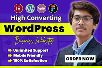 build a responsive wordpress business or ecommerce website