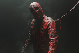 make zombie monster horror characters in my own style