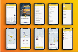 develop a custom taxi booking app with driver, passenger and admin panel