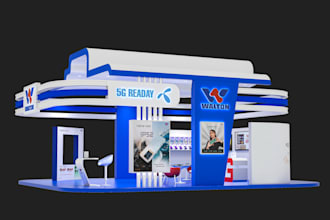 design a 3d stall design for you