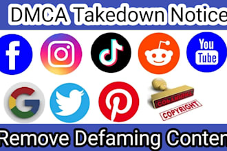 send dmca takedown notice to remove copyright, infringing or defaming content