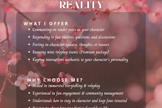 roleplay as your novel character o engage your audience